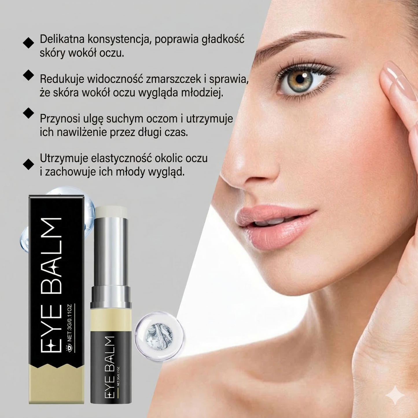 Krem Pod Oczy z Retinolem w Sztyfcie - Liftingujący i Nawilżający
