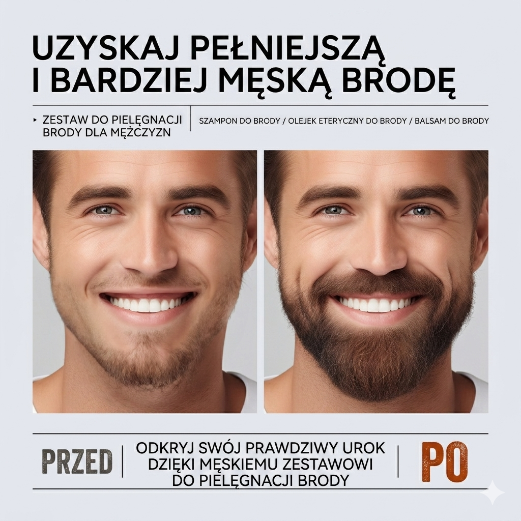 Zestaw do Pielęgnacji Brody QUIYUM | Szampon · Olejek · Krem – 3 elementy
